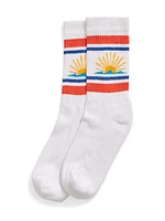 Sun & Waves™ Sock - White