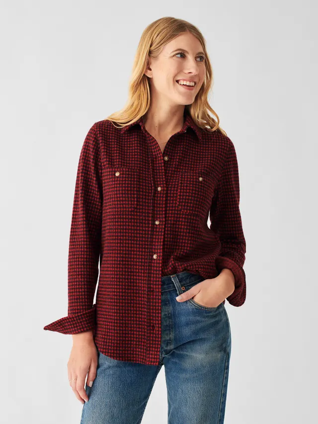 Faherty Women's Legend Sweater Plaid Shirt