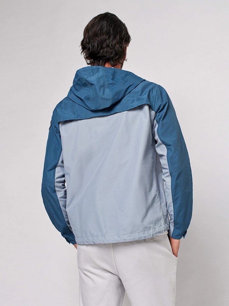 Doug Good Feather Rain Anorak - Blue Water/Grey Smoke