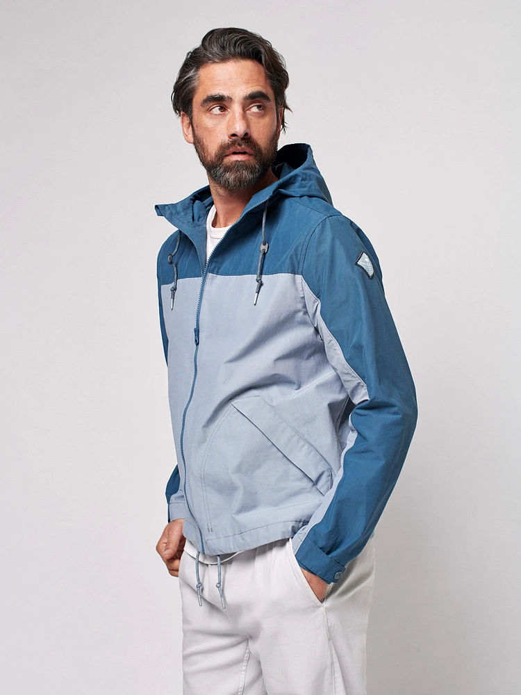 Doug Good Feather Rain Anorak - Blue Water/Grey Smoke