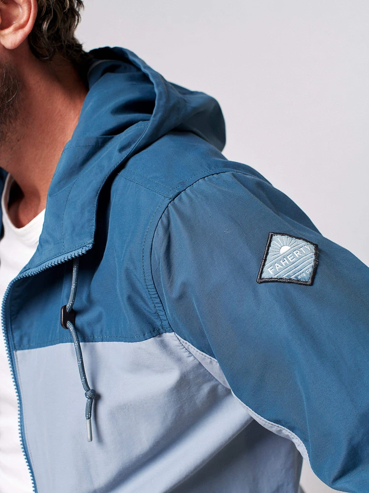 Doug Good Feather Rain Anorak - Blue Water/Grey Smoke