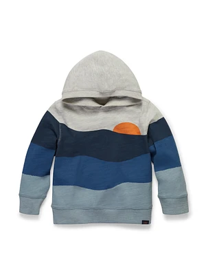 Kids Sun And Wave™ Hoodie - Blue Storm Sunset