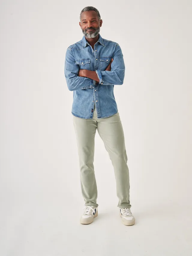 Faherty Indigo Western Shirt - Men's - Clothing