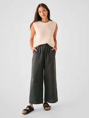 Monterey Linen Pant - Washed Black