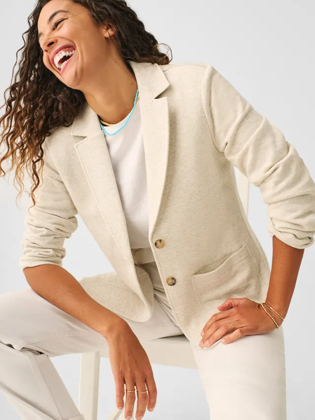 Inlet Knit Blazer Heather Grey