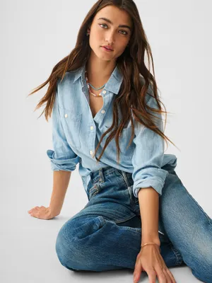 Tried and True Chambray Shirt - Mid Wash