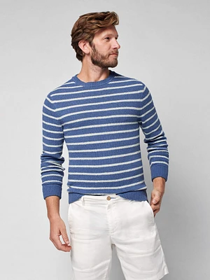 Beach Stripe Sweater - Twilight Seafoam