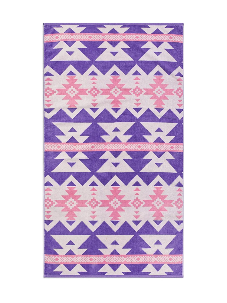 Doug Good Feather Summer Beach Towel - Lilac Six Rivers