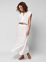 Dream Cotton Gauze Valentina Tiered Skirt - White