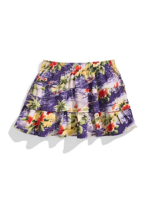 Kids Sunwashed Skirt - Purple Hawaiian
