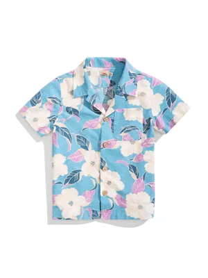 Kids Breeze Camp Shirt - Summer Sky Hawaiian