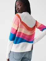 Sunwashed Slub Crewneck - Soleil Sunset Waves