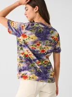 Sunwashed Crew Tee - Purple Hawaiian