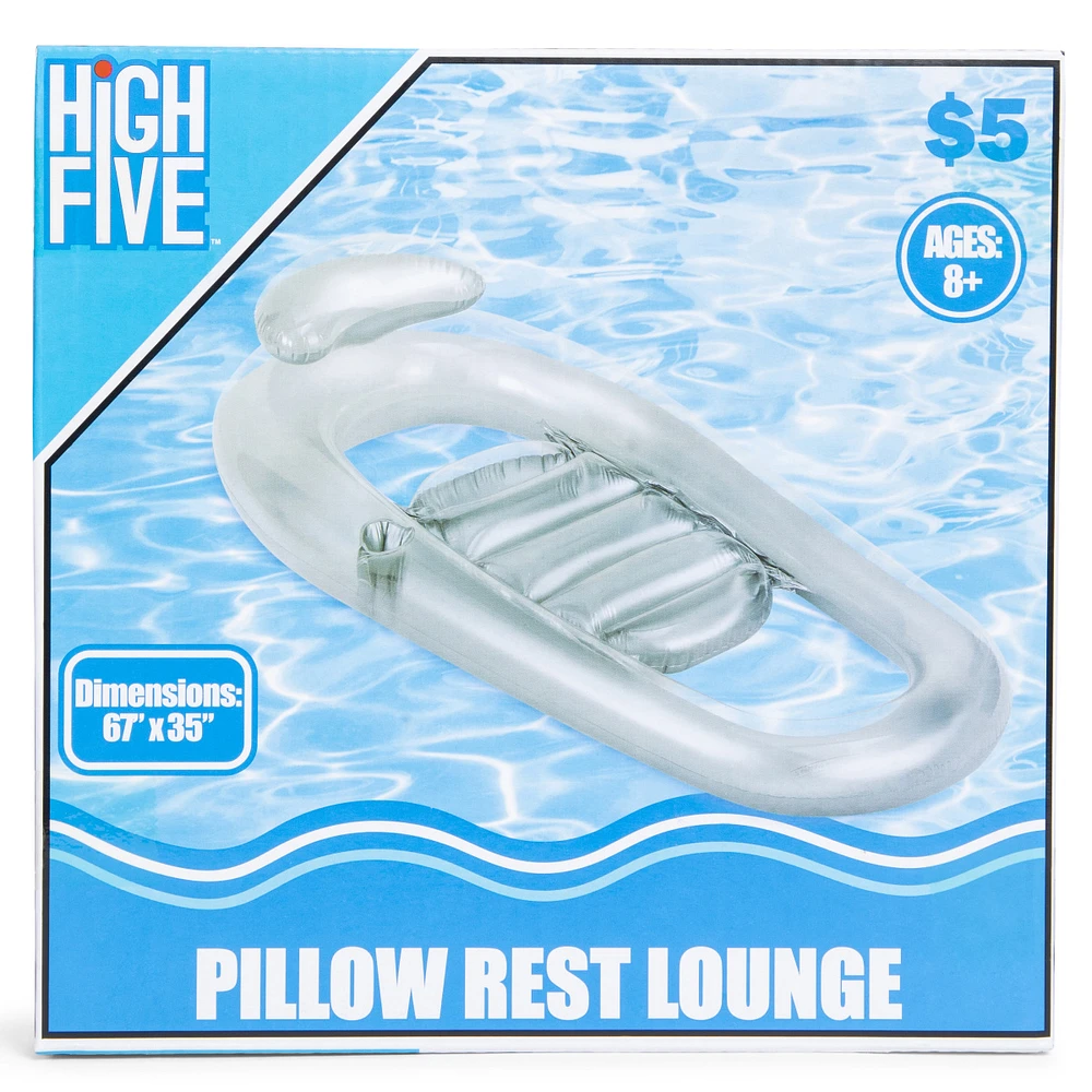 Pillow Rest inflatable Lounge Float 67in X 35in