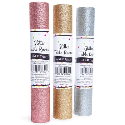 glitter table runner 12in x 48in