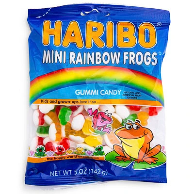 Haribo® Mini Rainbow Frogs Gummi Candy 5oz Bag