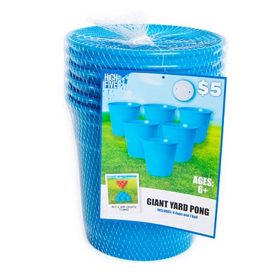 giant yard pong game 6-cup set and ball