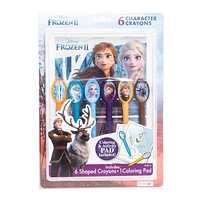 Disney Frozen 2 character crayons and coloring pad set