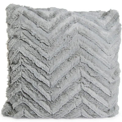 Luxe Collection Textured Pillow - Gray 16in X