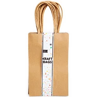 Brown Kraft Paper Small Gift Bags 12-Count