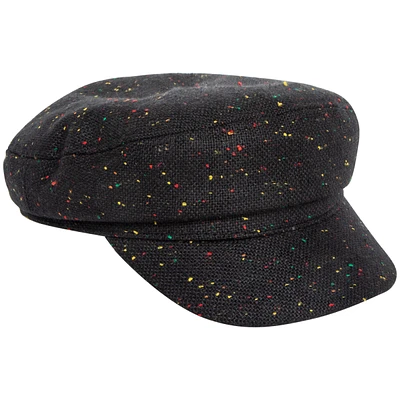 Speckled Black Cabbie Hat