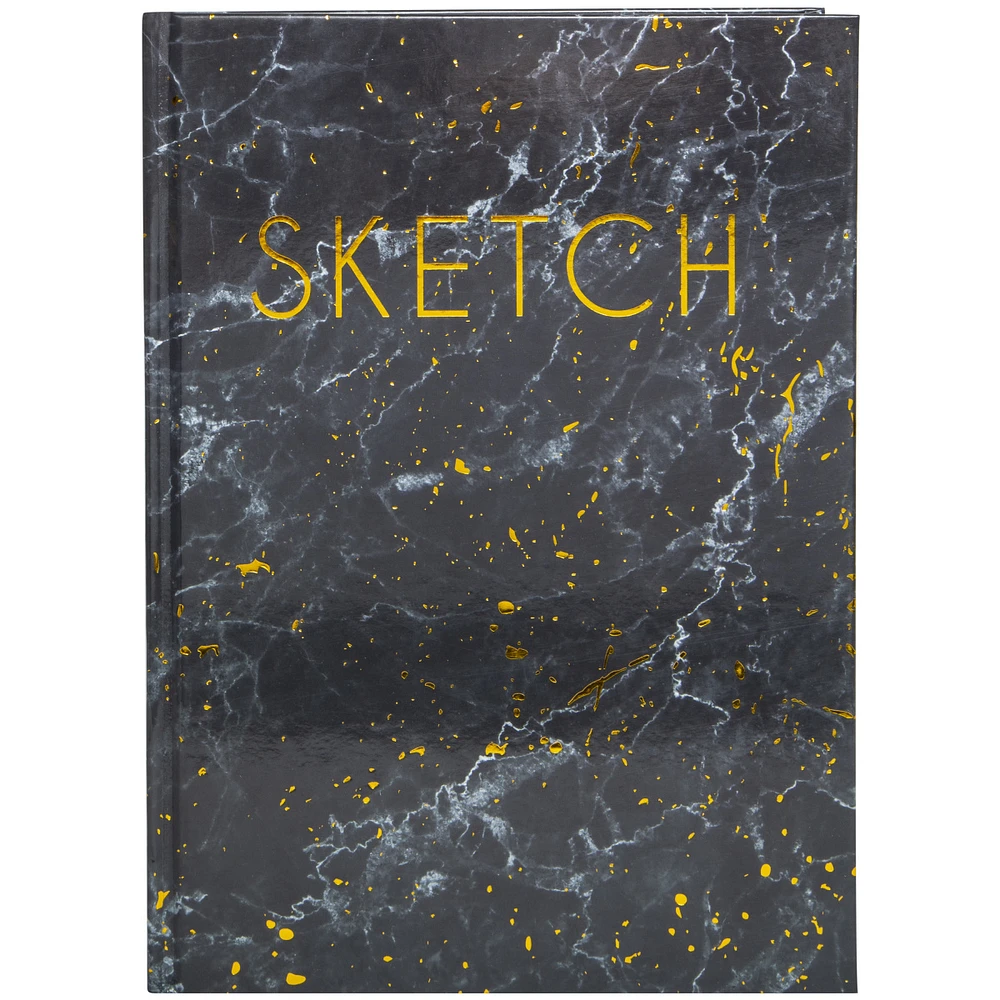 marbled hardcover sketchbook