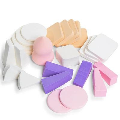 spa savvy 25-piece cosmetic sponges + blending sponge set