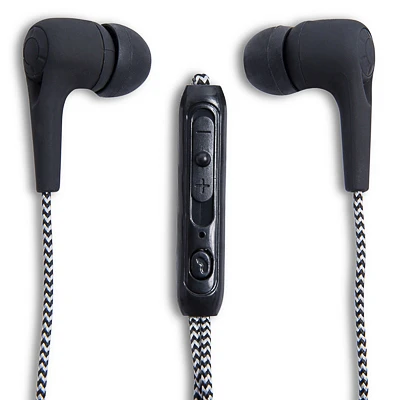 runner earbuds with mic;earbuds mic;headphones microphone;earbuds;tangle free earbuds;headphones;cheap earbuds;music listening;noise isolating earbuds;cheap headphones;five below