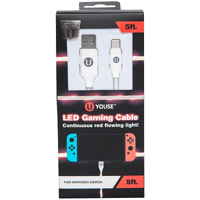 5ft LED controller charging cable for use with switch