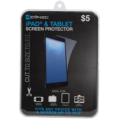 iPad and tablet screen protector- fits up to 10.5in screens