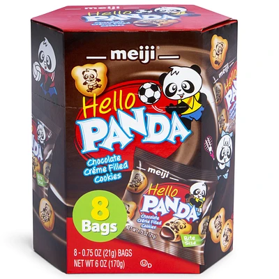 meiji  hello panda chocolate creme filled cookies