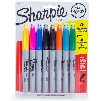 sharpie 4+4 assorted color markers 8-count