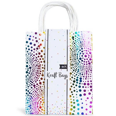 6-pack rainbow metallic foil gift bags 8.5in x 14in
