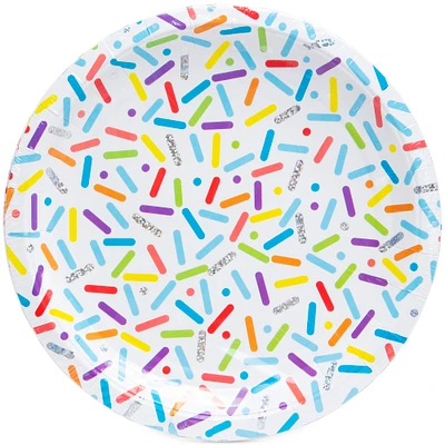Large Round Holographic Sprinkles Plate 8-Count