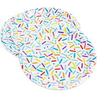 Large Round Holographic Sprinkles Plate 8-Count