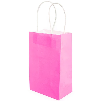 Small Neon Pink Gift Bag 8.25in X 5.2in