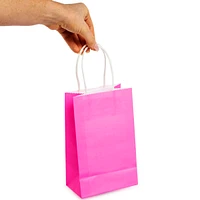 Small Neon Pink Gift Bag 8.25in X 5.2in