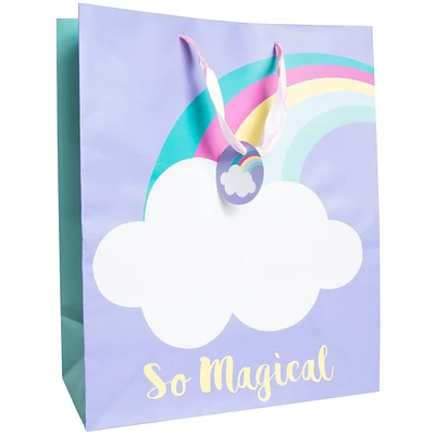 Glitter Unicorn Or Rainbow Gift Bag 10.5in X 13in