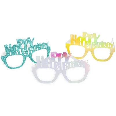 happy birthday' party glasses 6-count