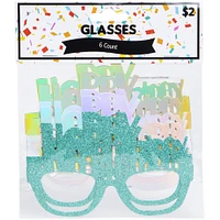 happy birthday' party glasses 6-count