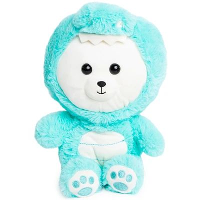 hooded plush, stuffed bear, animal animals, toy, five below girl toys, ty cute plushies, unicorn dragon bear plush