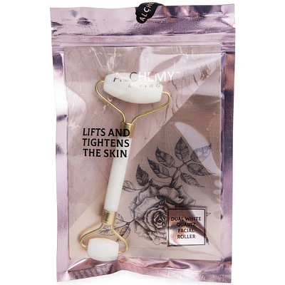 White Quartz Dual Stone Facial Massage Roller