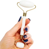 White Quartz Dual Stone Facial Massage Roller