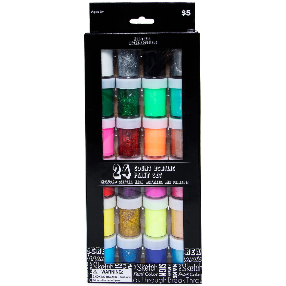 acrylic paints 24-piece set