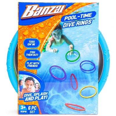 banzai pool-time dive rings 6-piece set