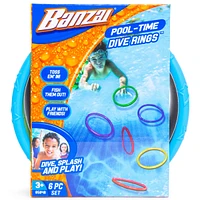 banzai pool-time dive rings 6-piece set