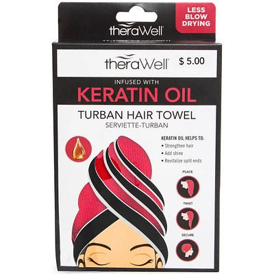 Turban Hair Towel infused With Keratin Oil