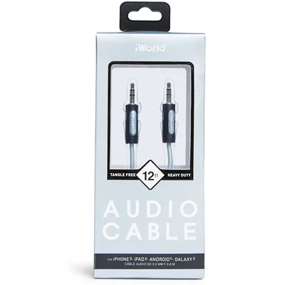 Tangle Free Heavy Duty Audio Cable 12ft