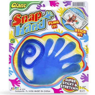 giant snap hand;giant sticky hand;snap hand;sticky hand;flinging toys;fling toys;novelty toys;silly toys;fun toys for kids;cheap kids;five below;party favors