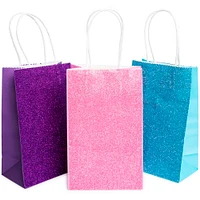 Glitter Small Gift Bags 6-Count